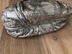 Zagliani silver python bag
