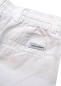 Kids White Cotton Cargo trousers
