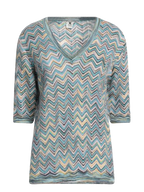 M Missoni Blue ZigZag Top