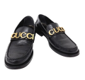 Gucci Black Leather Gucci Loafers