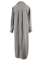 Bevza Grey Longline Wool Coat