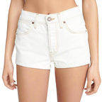 Re/Done light wash double needle western shorts