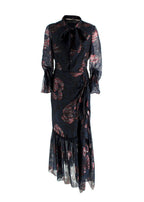 Roland Mouret Dana Cutout Metallic Fil Coupé Silk-blend Chiffon Dress