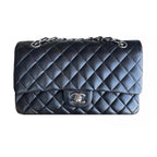 Chanel Black Lambskin Medium Double Flap Bag