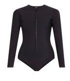 Lisa Marie Black 'The Farrah' Long Sleeve Maillot Bodysuit
