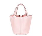 Hermes Picotin 18 in Rose Sakura Taurillon Clemence Leather with Palladium Hardware