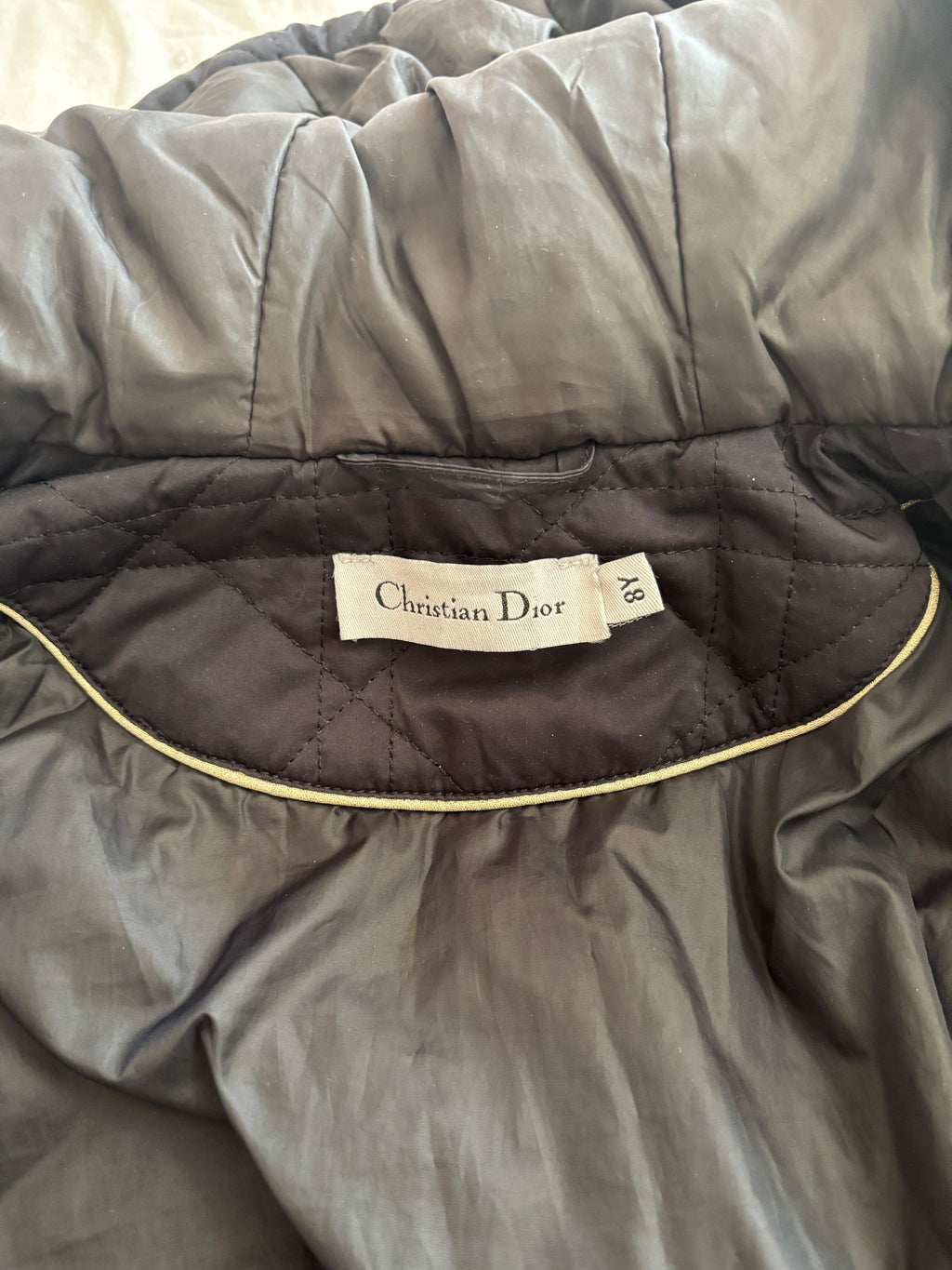 Dior Black  Signature Quilted Kid's Coat  Age 8