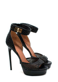 Givenchy Black Signature Claw Platform Sandals