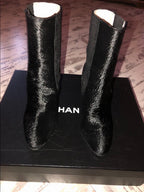 Chanel Pony Skin Black Boots