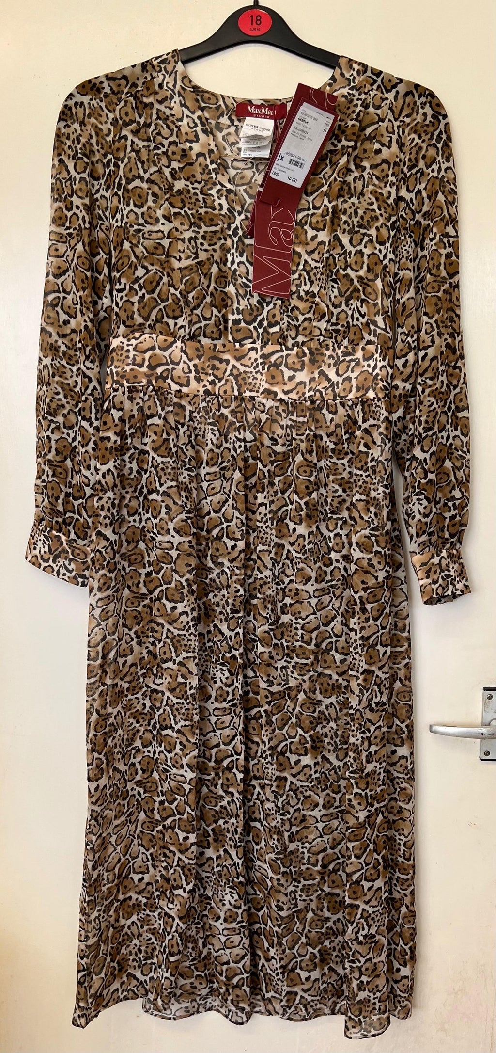 Geneve Leopard Silk Dress