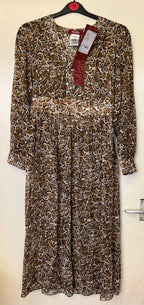 Geneve Leopard Silk Dress