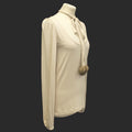 Schumacher beige top with fox fur