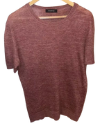 Zegna Deep Pink Linen/Cotton Blend T Shirt