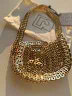Paco Rabanne Gold Metal Chain Evening Bag