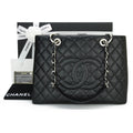 Chanel Black Caviar Leather Grand Shopping Tote