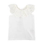 Angels Face White Cotton Blend Lace Top