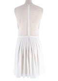 Cushnie Et Ochs Cream High Neck Mesh Mini Dress