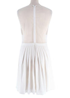Cushnie Et Ochs Cream High Neck Mesh Mini Dress