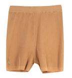 Saint Laurent Camel Ribbed Cycling Shorts