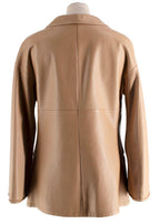Giorgio Armani Beige Leather Blazer