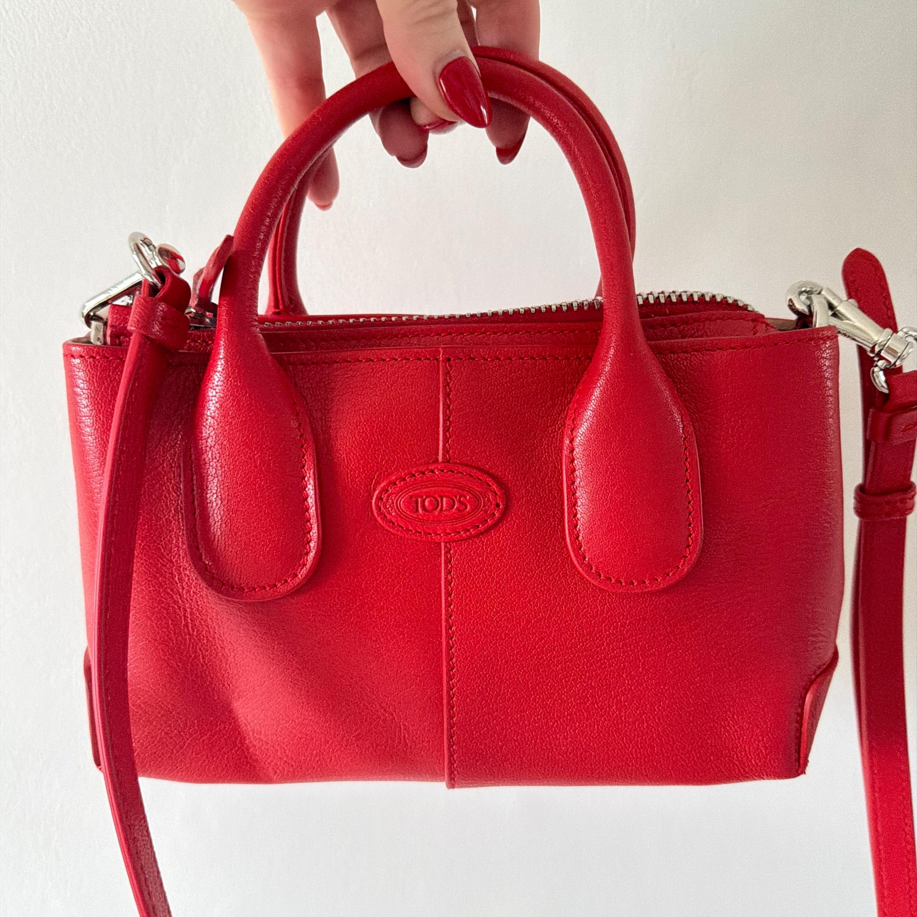 Tod's Red Calfskin Leather Bag