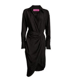 Gauge81 Black Silk Puno Shirt Dress