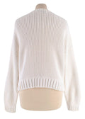 Valentino Ivory Floral Applique Cropped Jumper