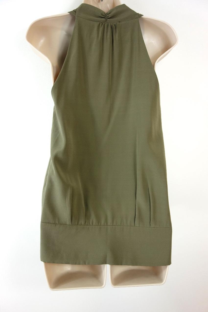Ramy Brook Green Sleeveless Silk Wrap Style Top