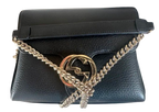 Gucci Black Leather Interlocking  Crossbody Bag