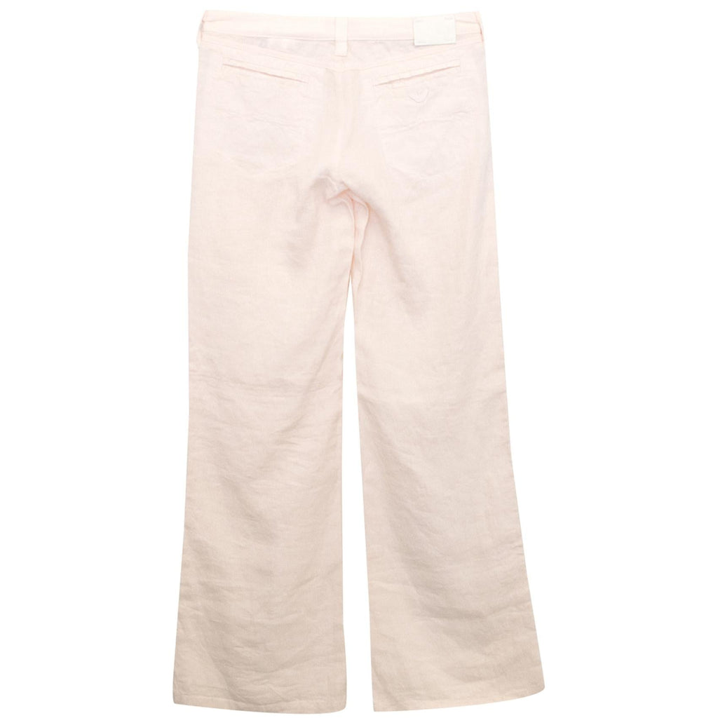 Armani Pale Pink Linen Wide Length Trousers