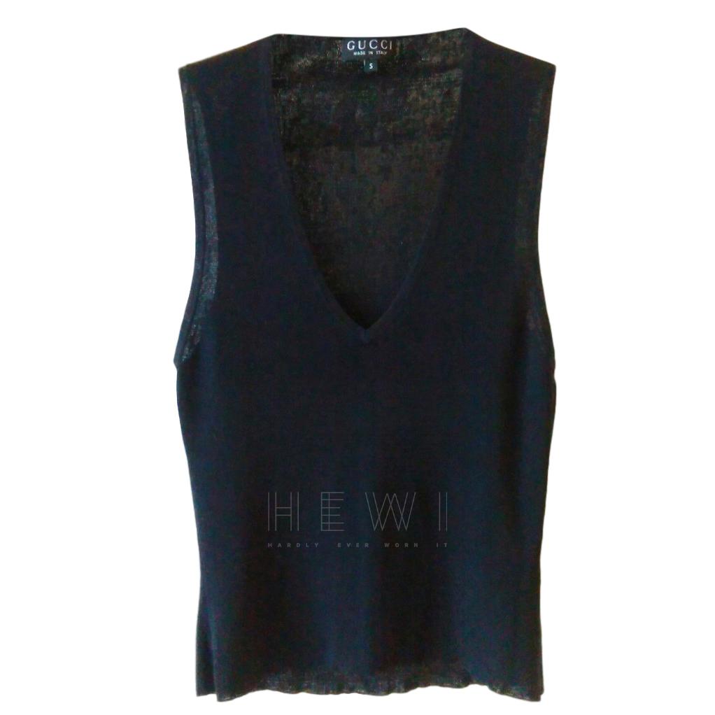 Gucci Silk Knit Sleeveless Top