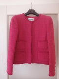Chanel Pink Multi-Pocket Boucle Tweed Jacket