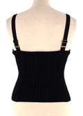 Magda Butrym Black Knitted Bustier Top