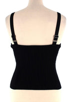 Magda Butrym Black Knitted Bustier Top