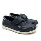Jacadi Boys Navy Leather Deck Shoes