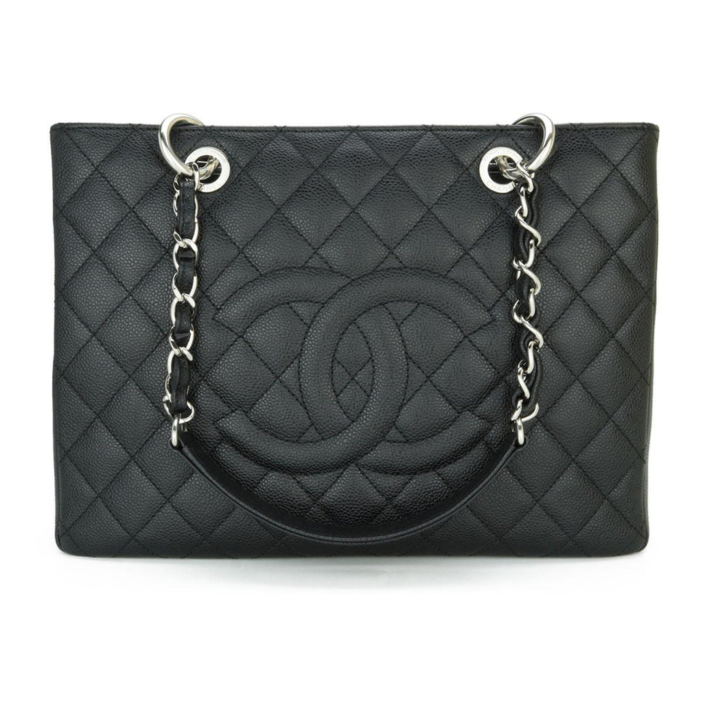 Chanel Black Caviar Leather Grand Shopper Tote