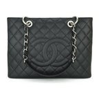 Chanel Black Caviar Leather Grand Shopper Tote
