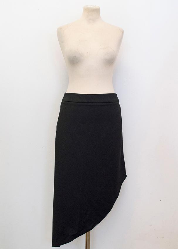 Osman black asymmetrical skirt with pockets
