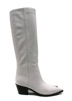 Gianvinto Rossi White Knee High Leather Cow Boy Boots