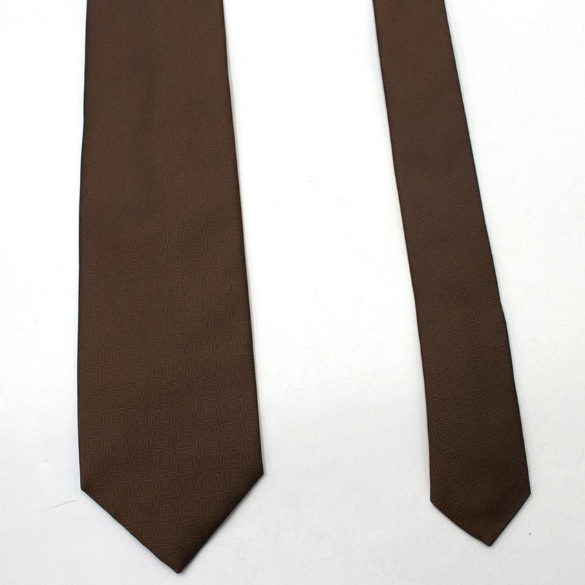 Albert Goldberg Brown Silk Sheen Tie