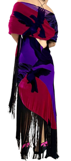 Joop Velvet Maxi Dress And Shawl