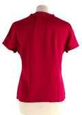 Yves Saint Laurent Ruby Red Silk T-Shirt