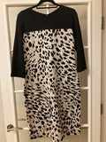 St. John Wool Blend Leopard Jersey Dress