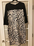 St. John Wool Blend Leopard Jersey Dress