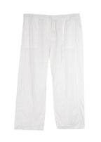 Eileen Fisher White Wide Leg Linen Trousers