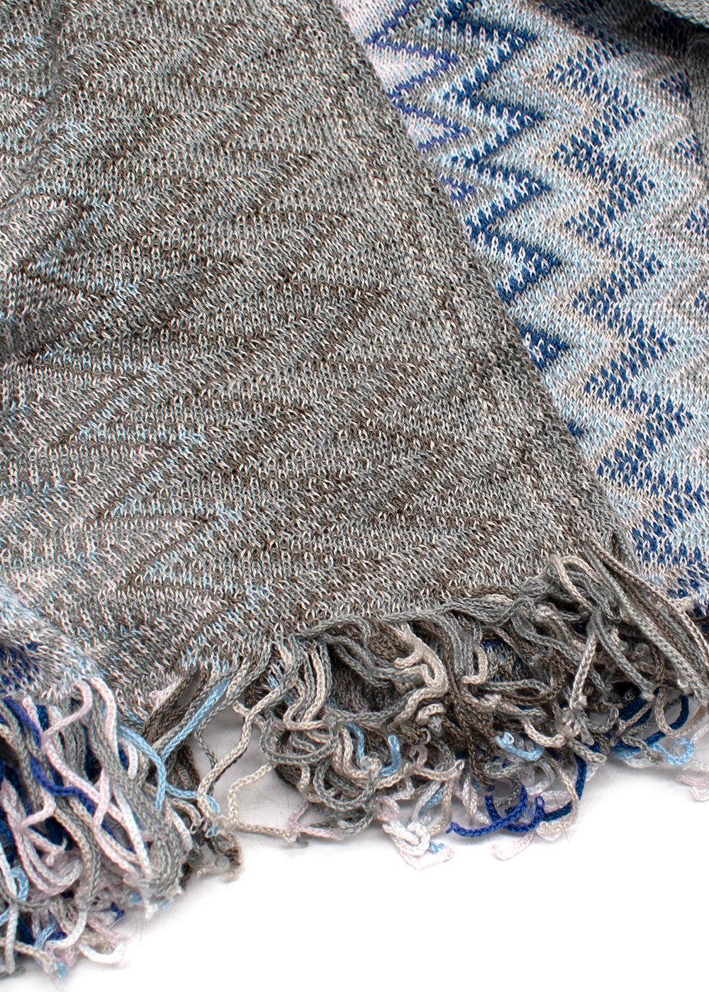 Missoni Blue and White Zig Zag Beach Kaftan