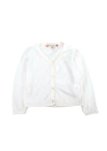 Bonpoint Kids White Knit Cardigan
