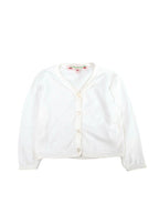 Bonpoint Kids White Knit Cardigan
