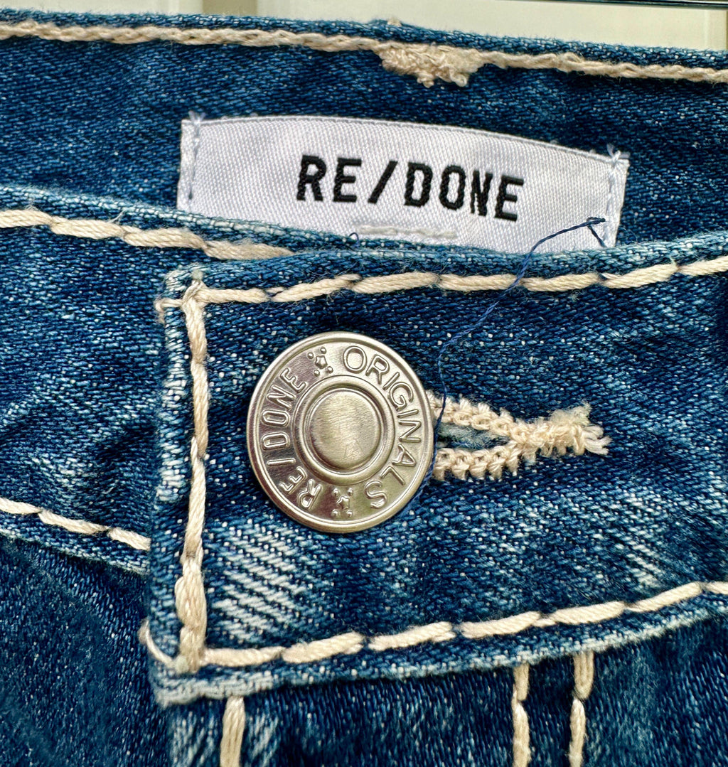Re/Done Denim Mini Skirt