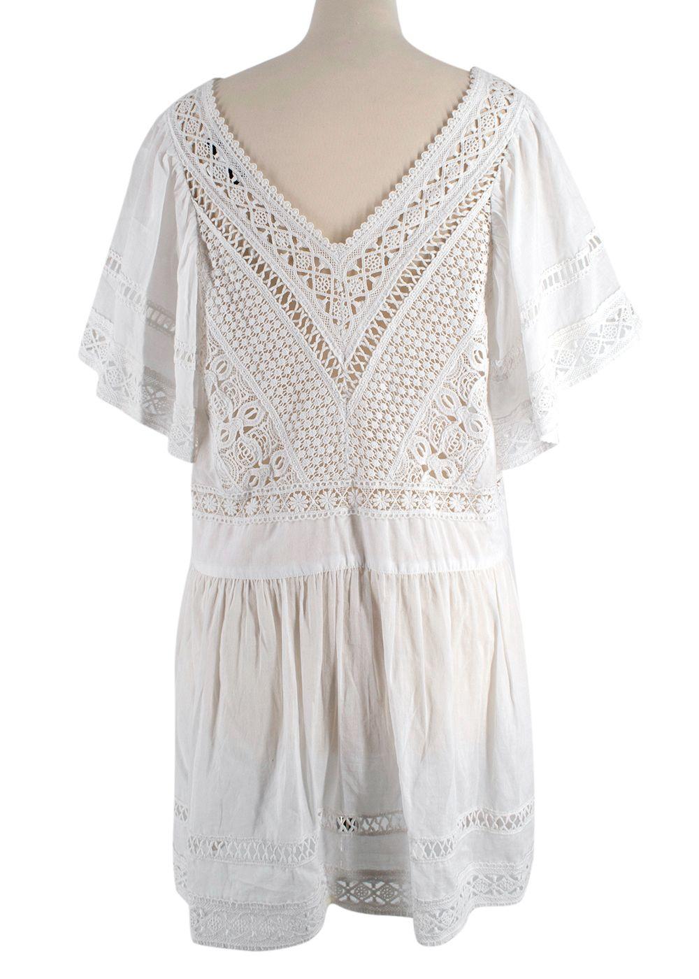 Sea New York White Guipure Mini Dress